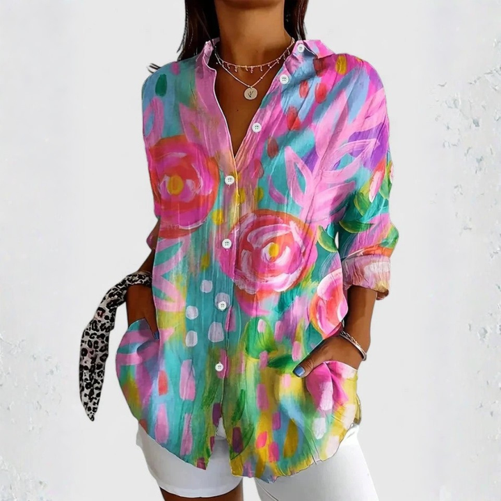 The Elara Printed Blouse