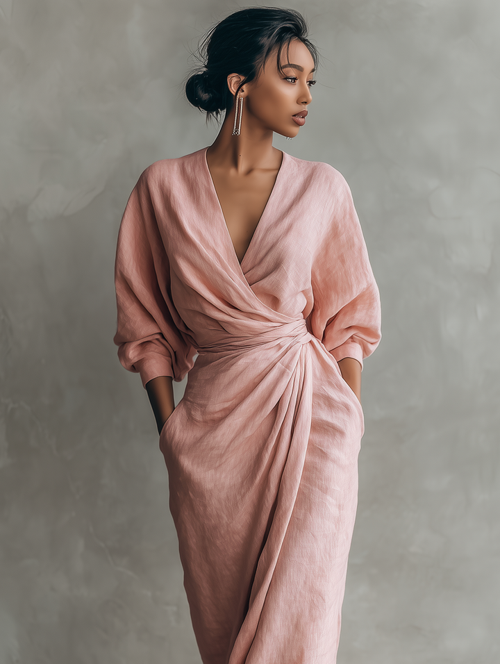 The Rosa Linen Maxi Dress