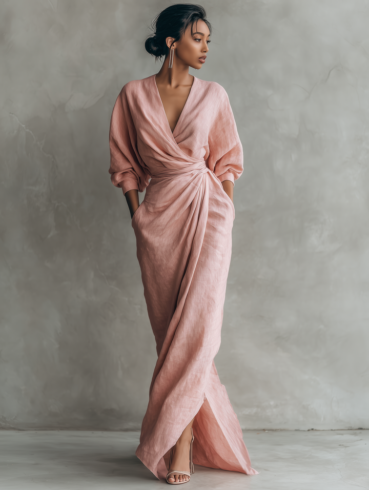 The Rosa Linen Maxi Dress