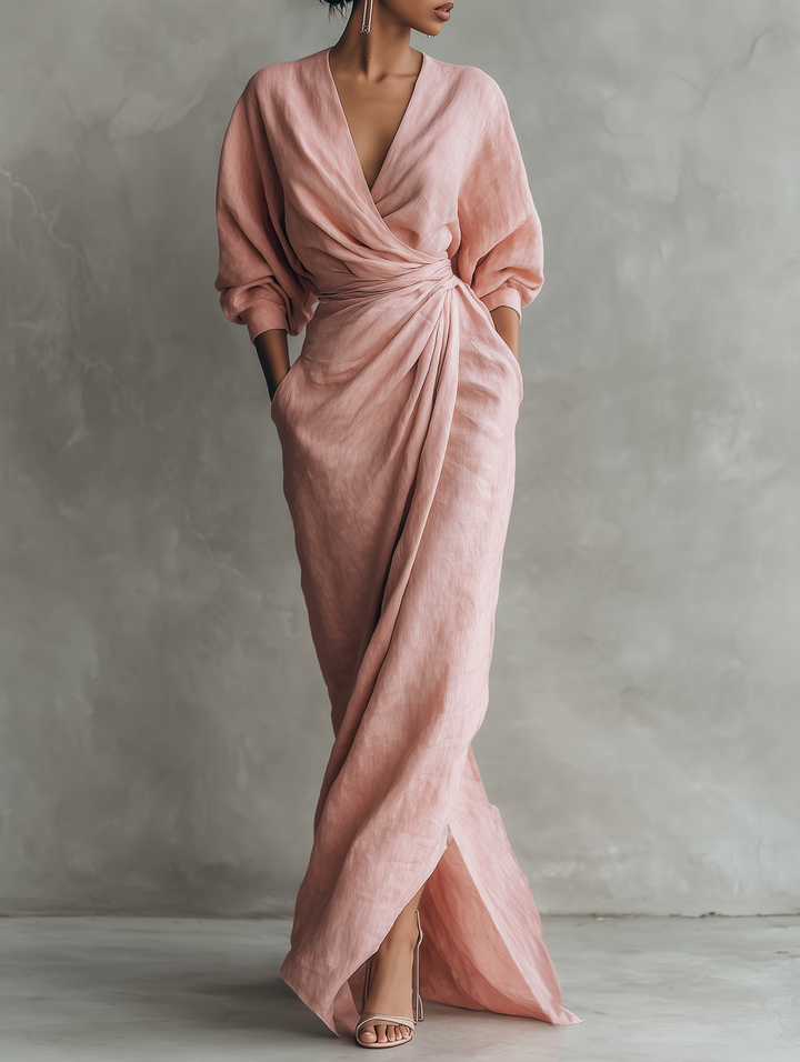 The Rosa Linen Maxi Dress