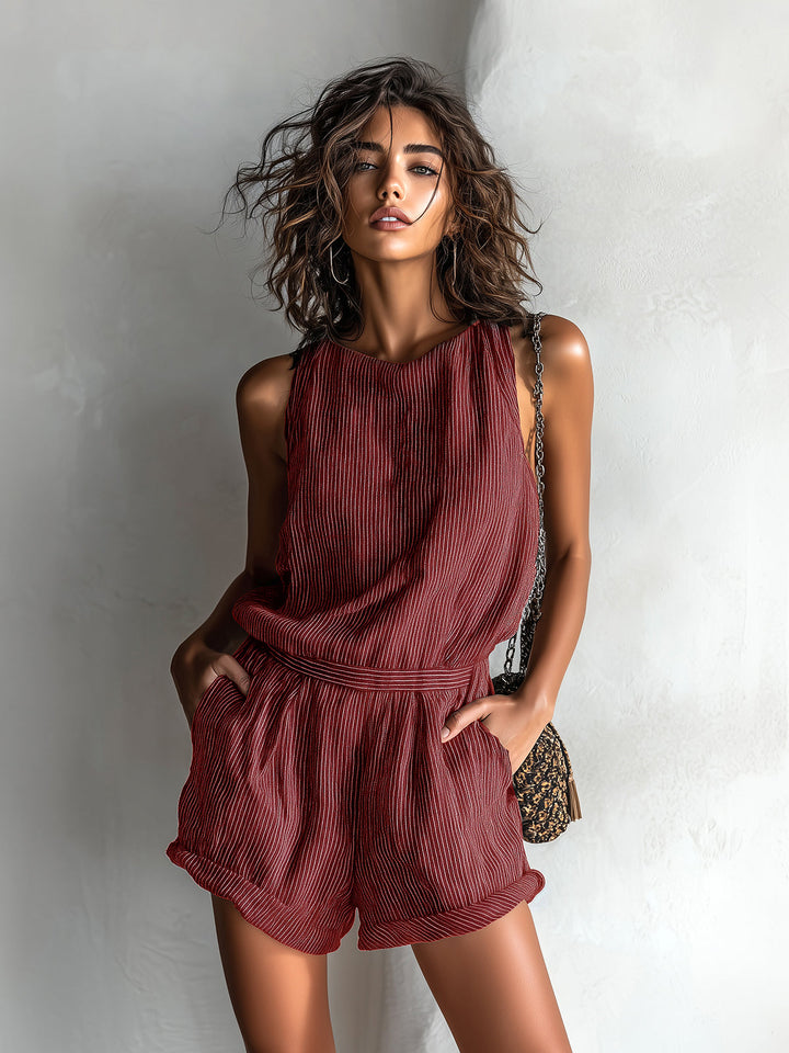 The Elora Striped Playsuit