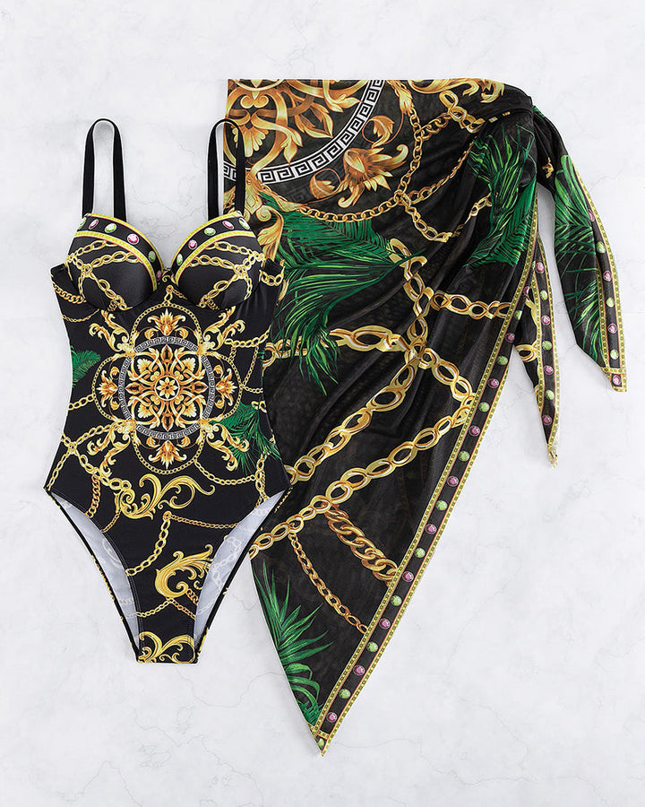 Faye - Classic Printed Swimsuit Set