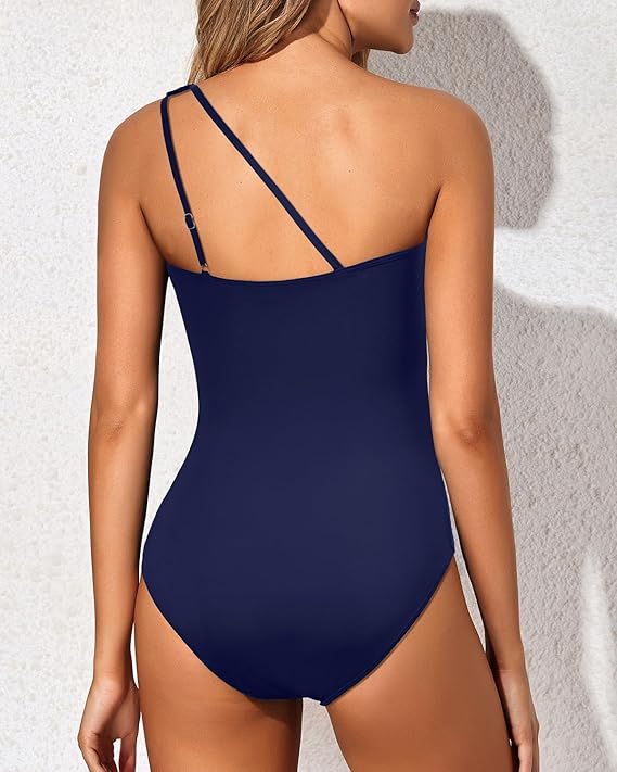 Pamela - Tropical One Shoulder Swimsuit