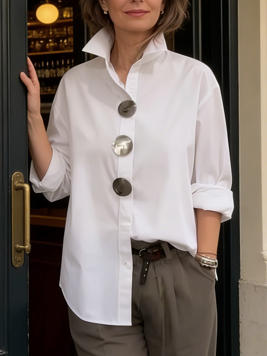 The Rosa Statement Button Blouse