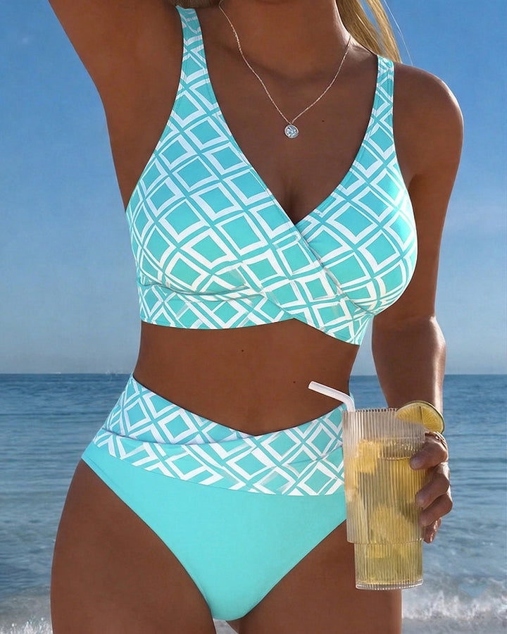 Letícia - Diamond Pattern Bathing Suit