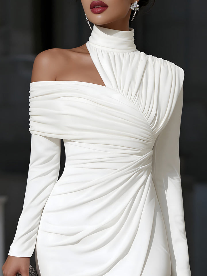 The Seraphina Draped One-Shoulder Dress