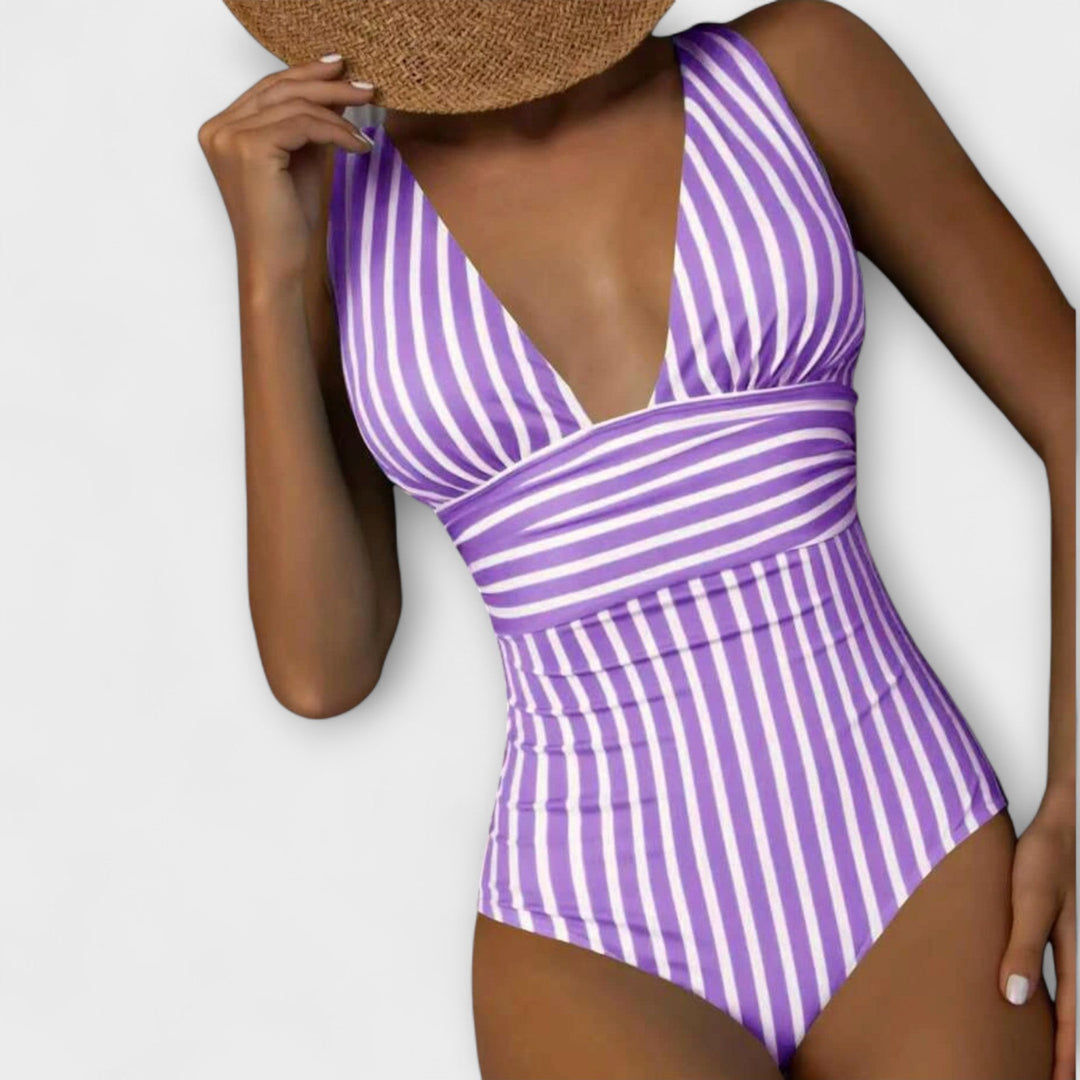 Jacqueline - Timeless Striped Swimwear