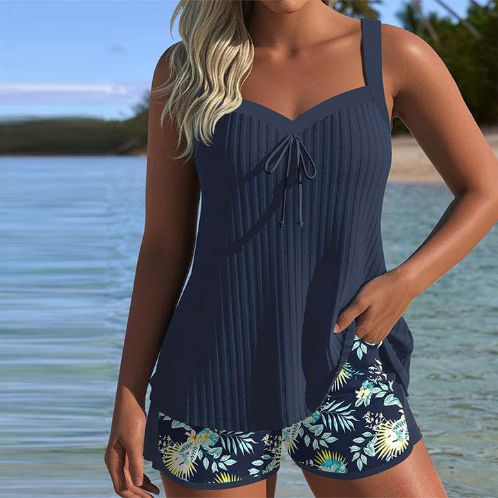 Martha - Tropical Tankini Shorts Set