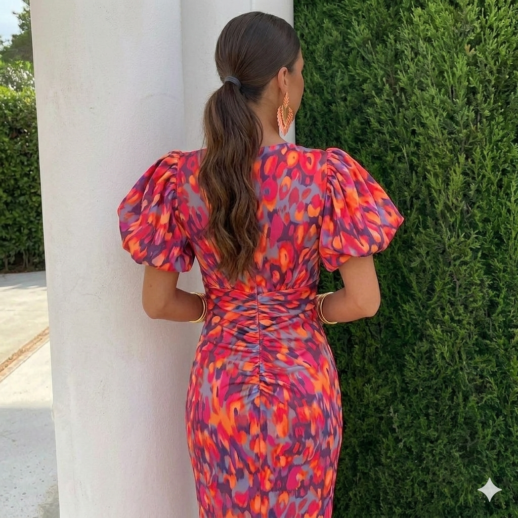 Tora Pleated Sleeve Dress