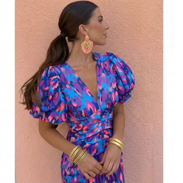 Tora Pleated Sleeve Dress