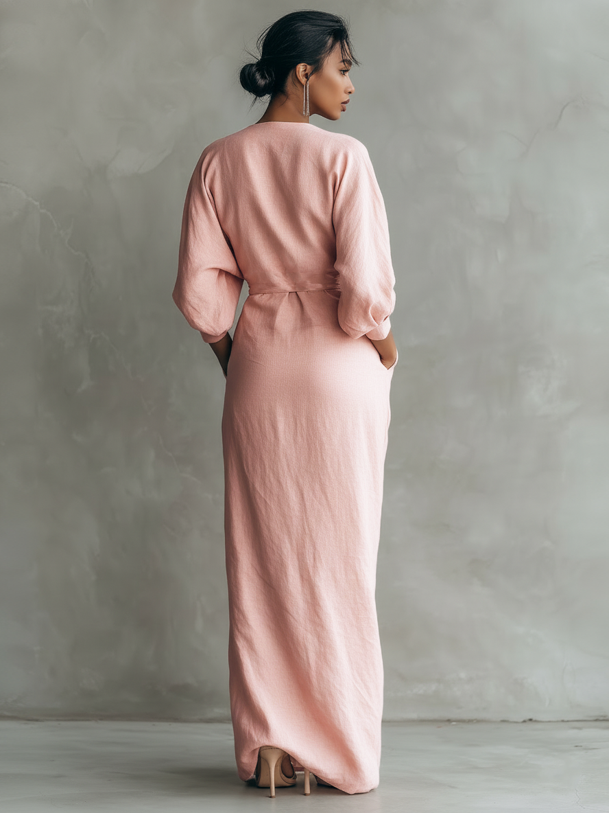 The Rosa Linen Maxi Dress
