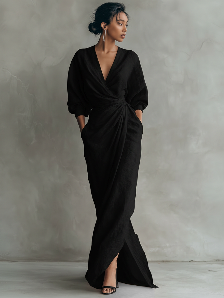 The Rosa Linen Maxi Dress