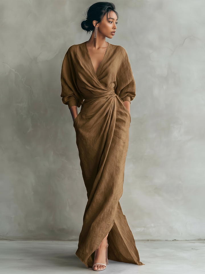 The Rosa Linen Maxi Dress