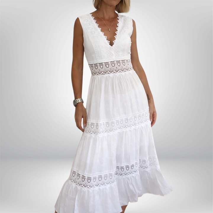 Aurélie™ | Elegant Lace Dress with V-Neck