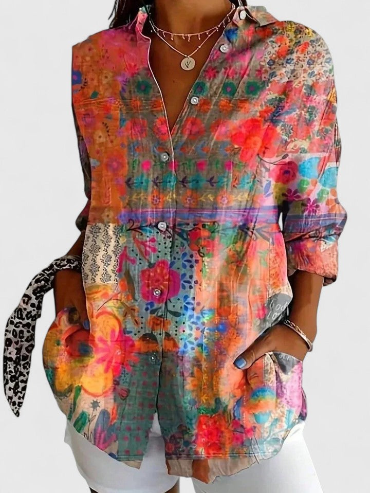 The Elara Printed Blouse