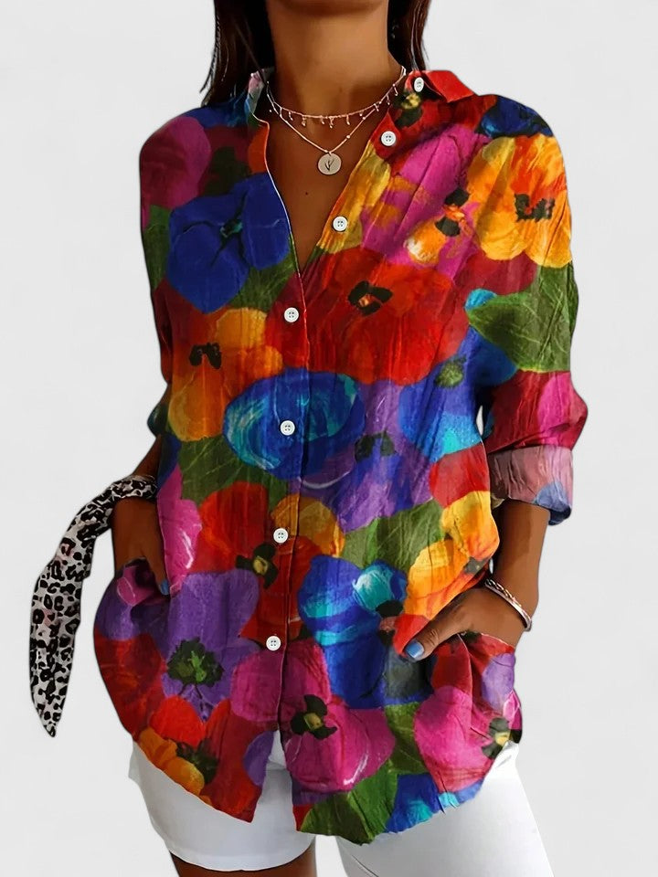 The Elara Printed Blouse