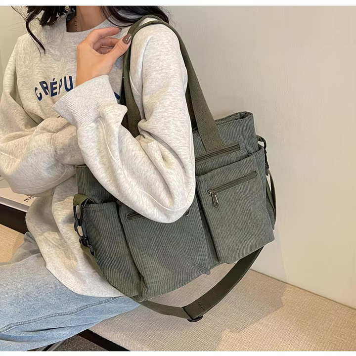 Elena | Urban Cord Tote Bag
