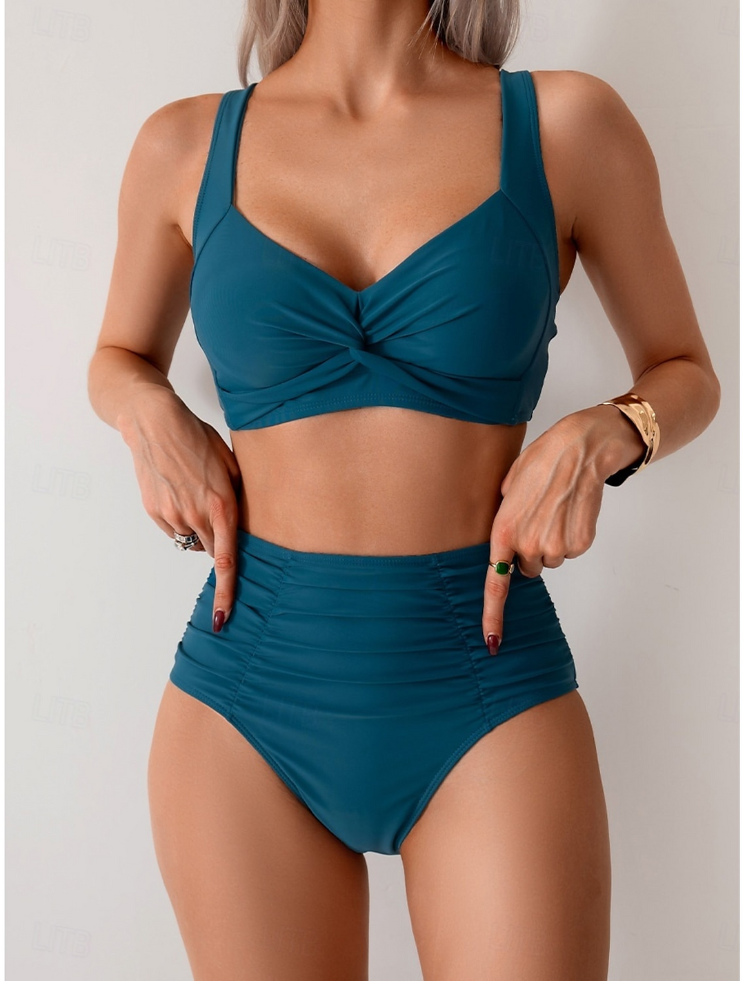 Kathleen - Ruched Fabric Bikini